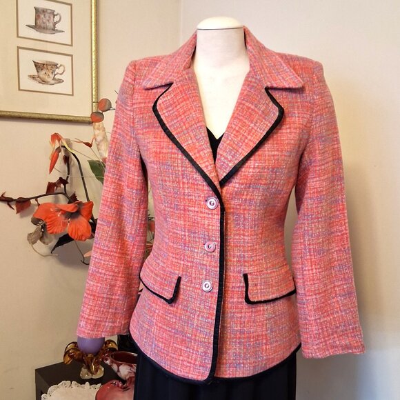 NWT Women's Lined Pink Blazer Jacket Spring Fall Winter Jackets S 4 6 - Picture 4 of 11